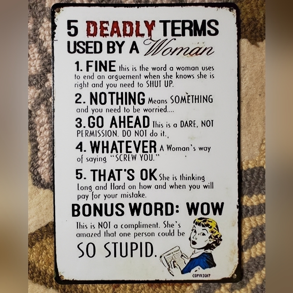 Vintage Style Wall Sign For Women - Picture 3 of 7
